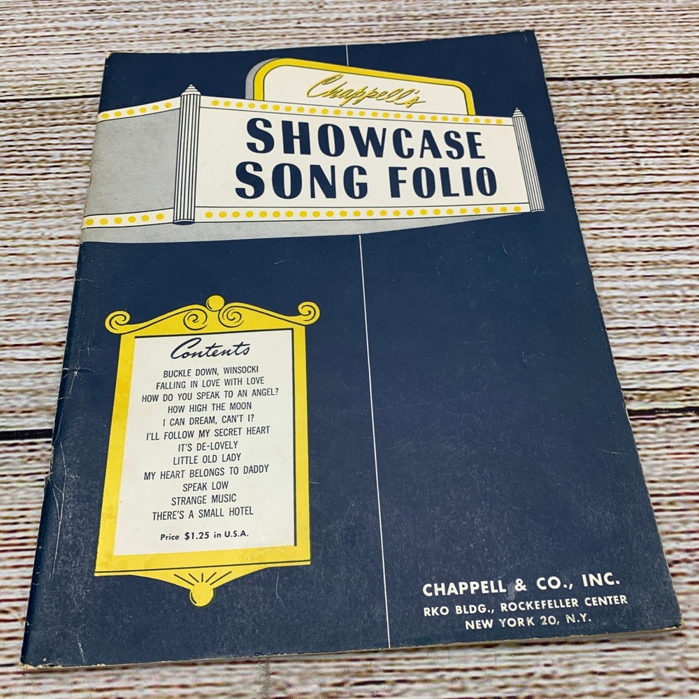 Chappell Showcase Song Folio Music Book Vintage Sheet Music Collection